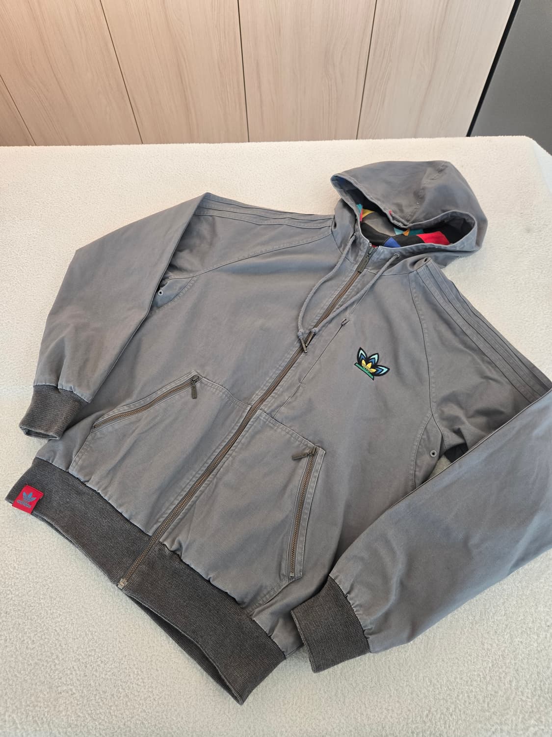 아디다스 후드 집업 워크자켓 그레이 100 상품이미지1