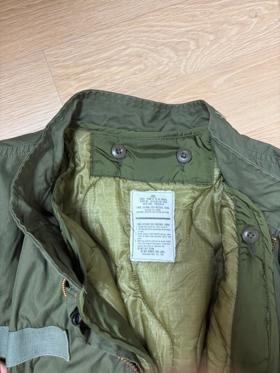 (데드스탁급) 오리지날 m65 피쉬테일 개파카 L 상품이미지4