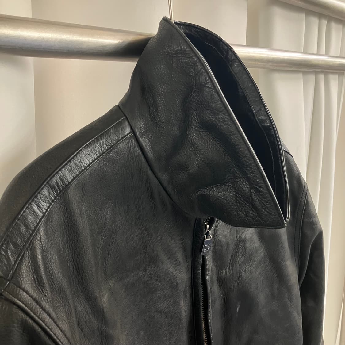 하디 에이미스 블랙 무스탕 레더 자켓 M 상품이미지4