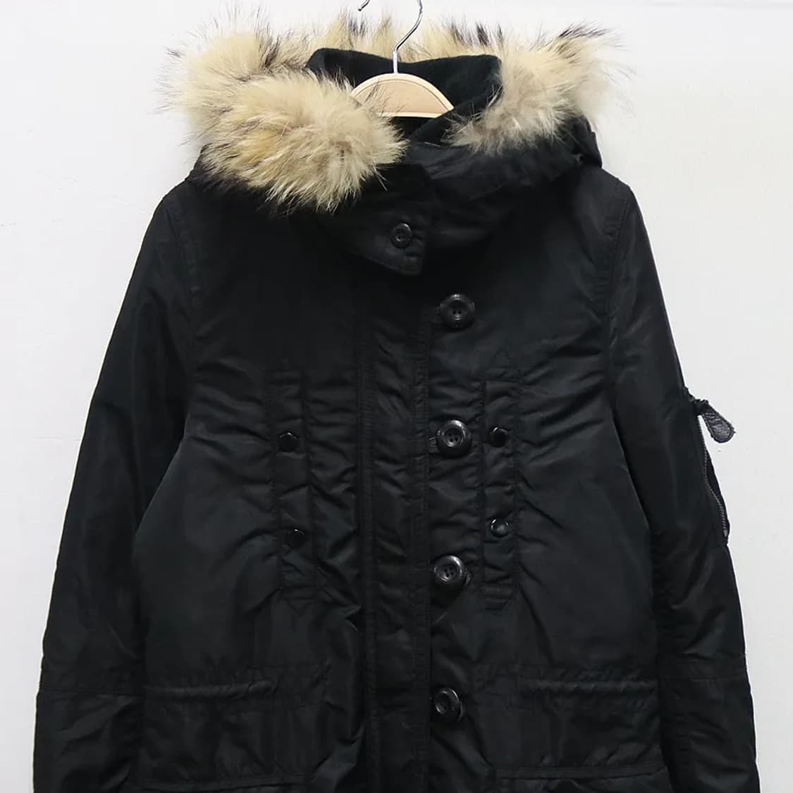 마우지 블랙 울혼방 야상 자켓 60623 상품이미지3