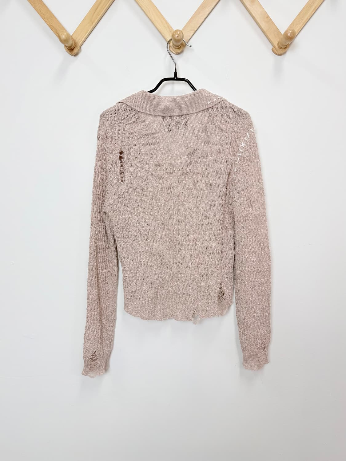 앤더슨벨 에리카 데미지 린넨 니트 상품이미지4