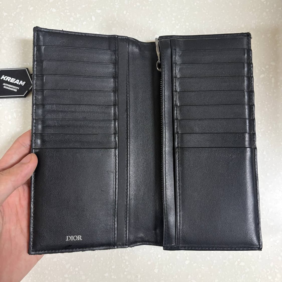 [정품] 디올 오블리크 장지갑 블랙 상품이미지8