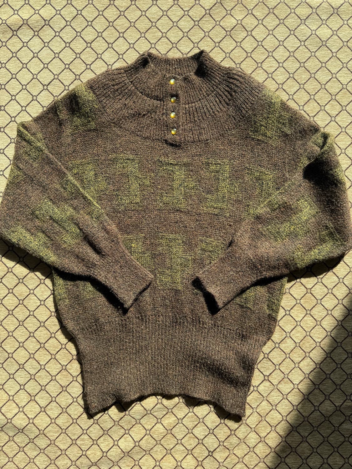 브라운 버튼 니트 상품이미지2