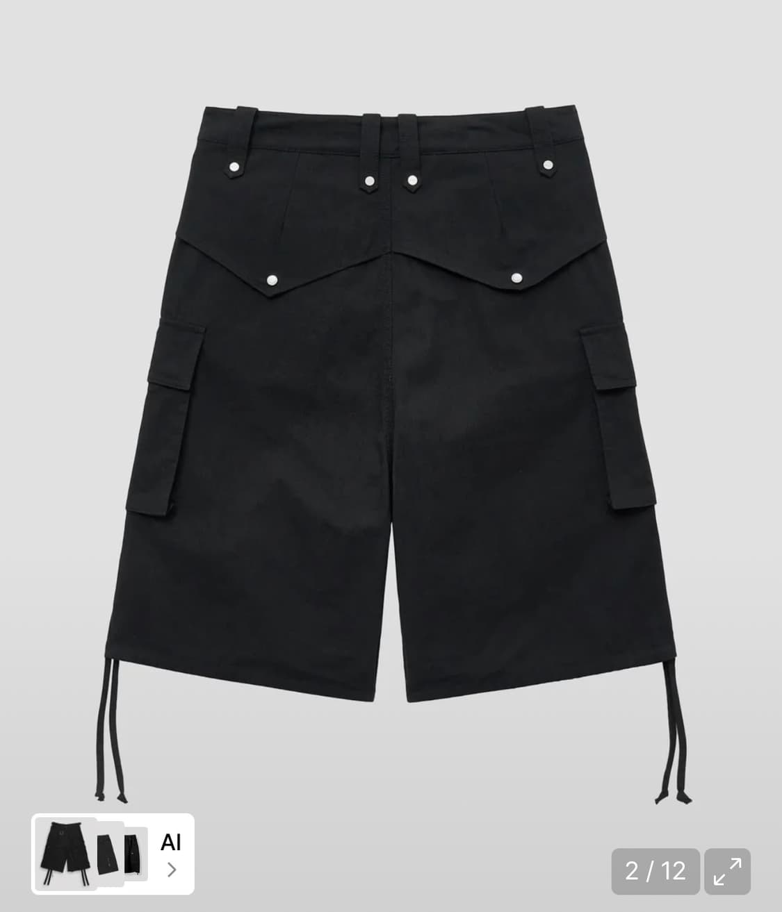 더바이닐하우스 웨스턴 카고 숏츠 버뮤다팬츠 블랙 S 상품이미지2