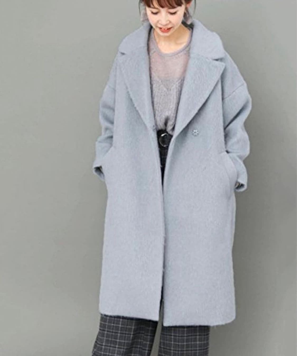 KBF 헤어리 롱코트 상품이미지1