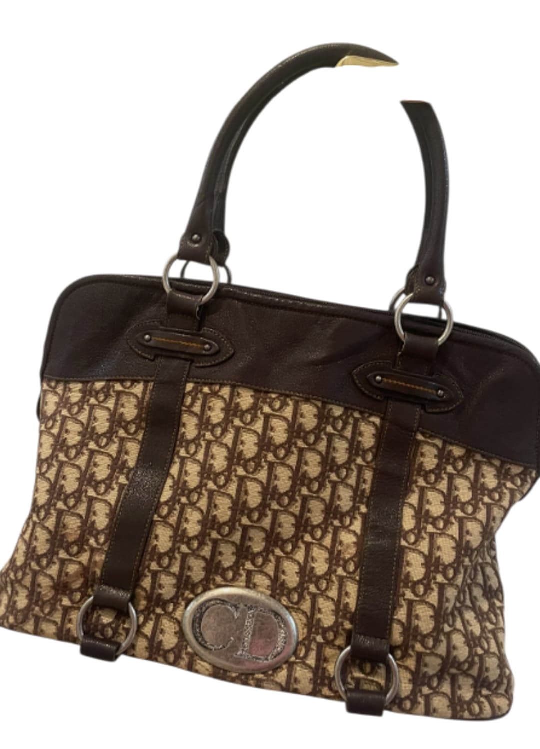 [정품] DIOR 디올 오블리크 빈티지 실버 CD 로고 토트백 상품이미지2