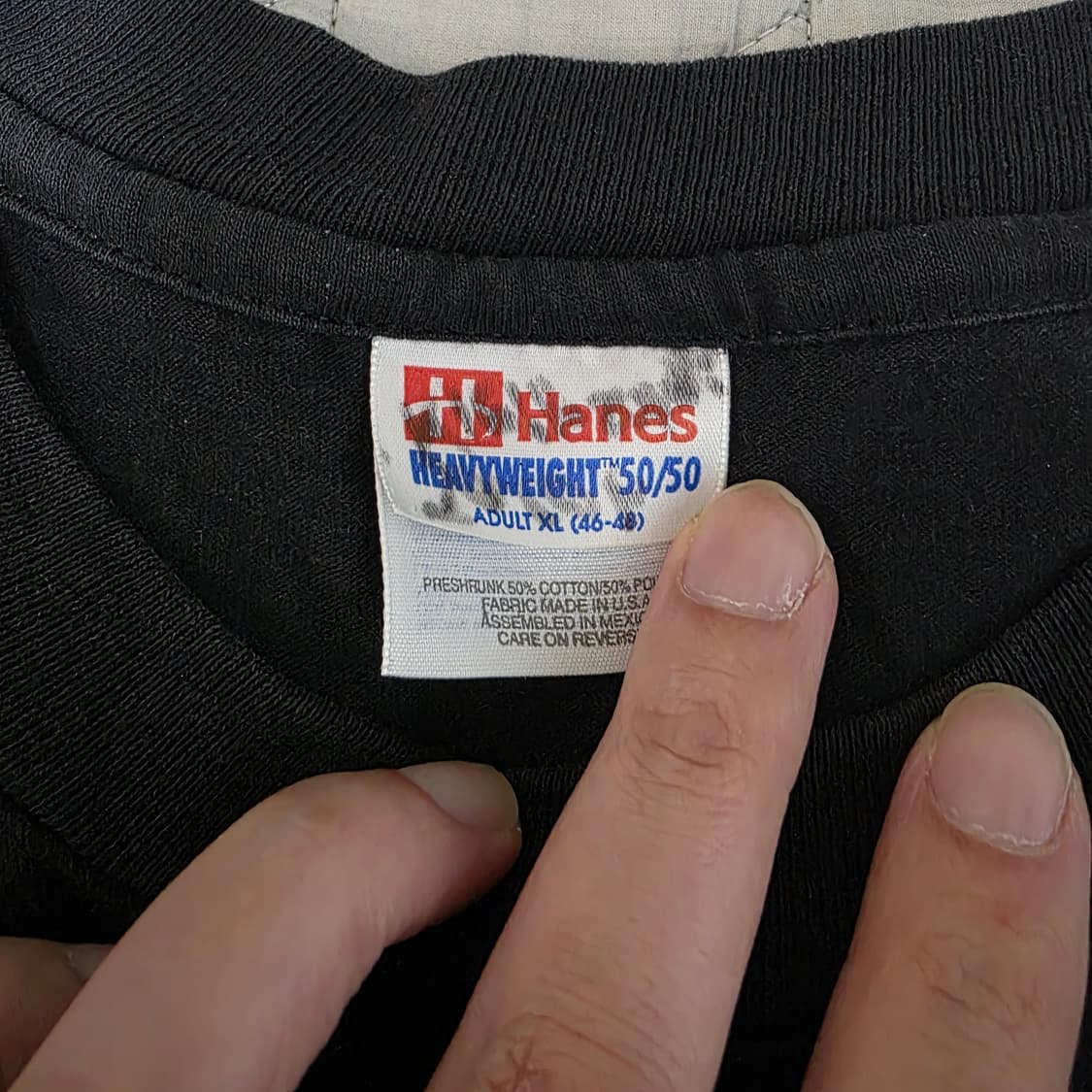 [XL] 90s 빈티지 DARE 티셔츠 블랙 ver. 헤인즈 50/50 상품이미지6