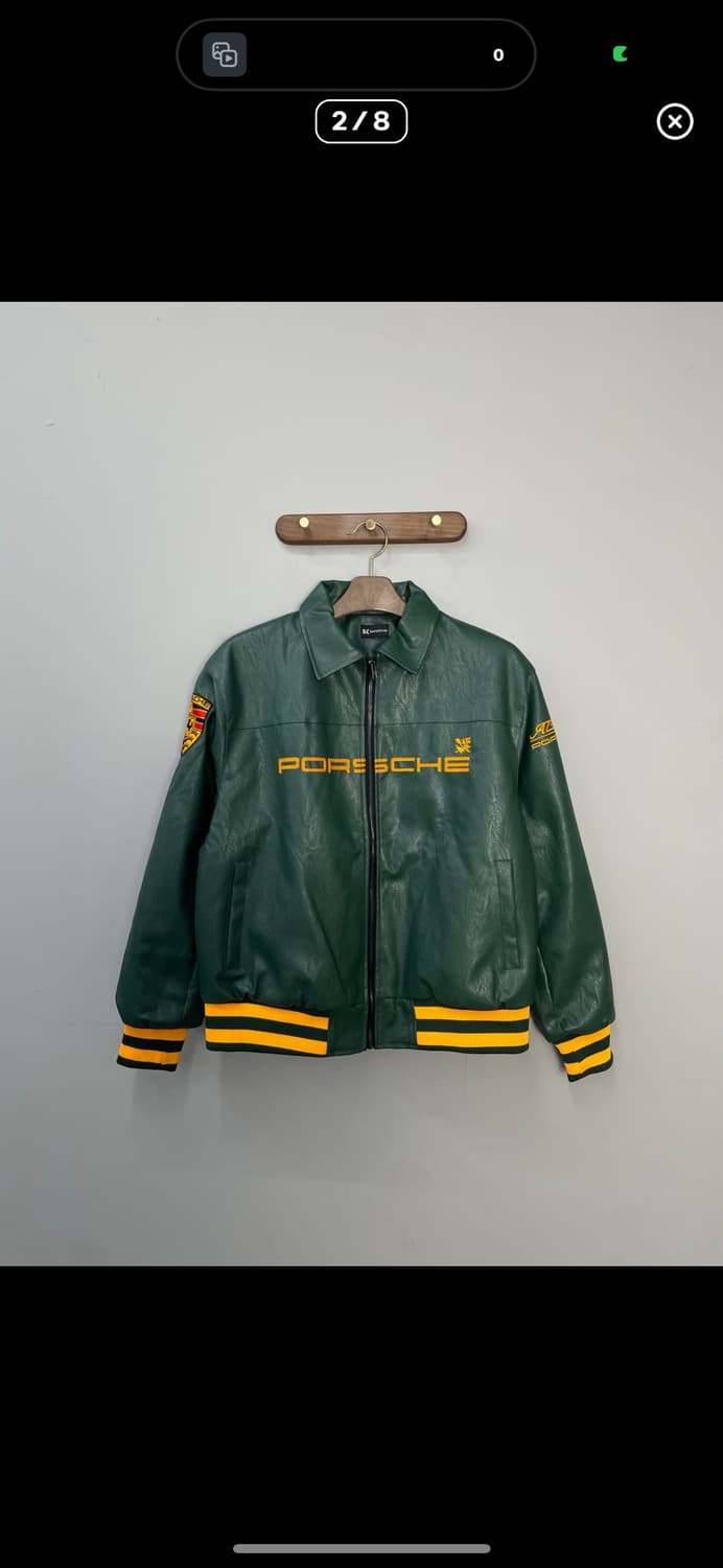 포르쉐 빅패치로고 레더자켓 A3349 상품이미지2