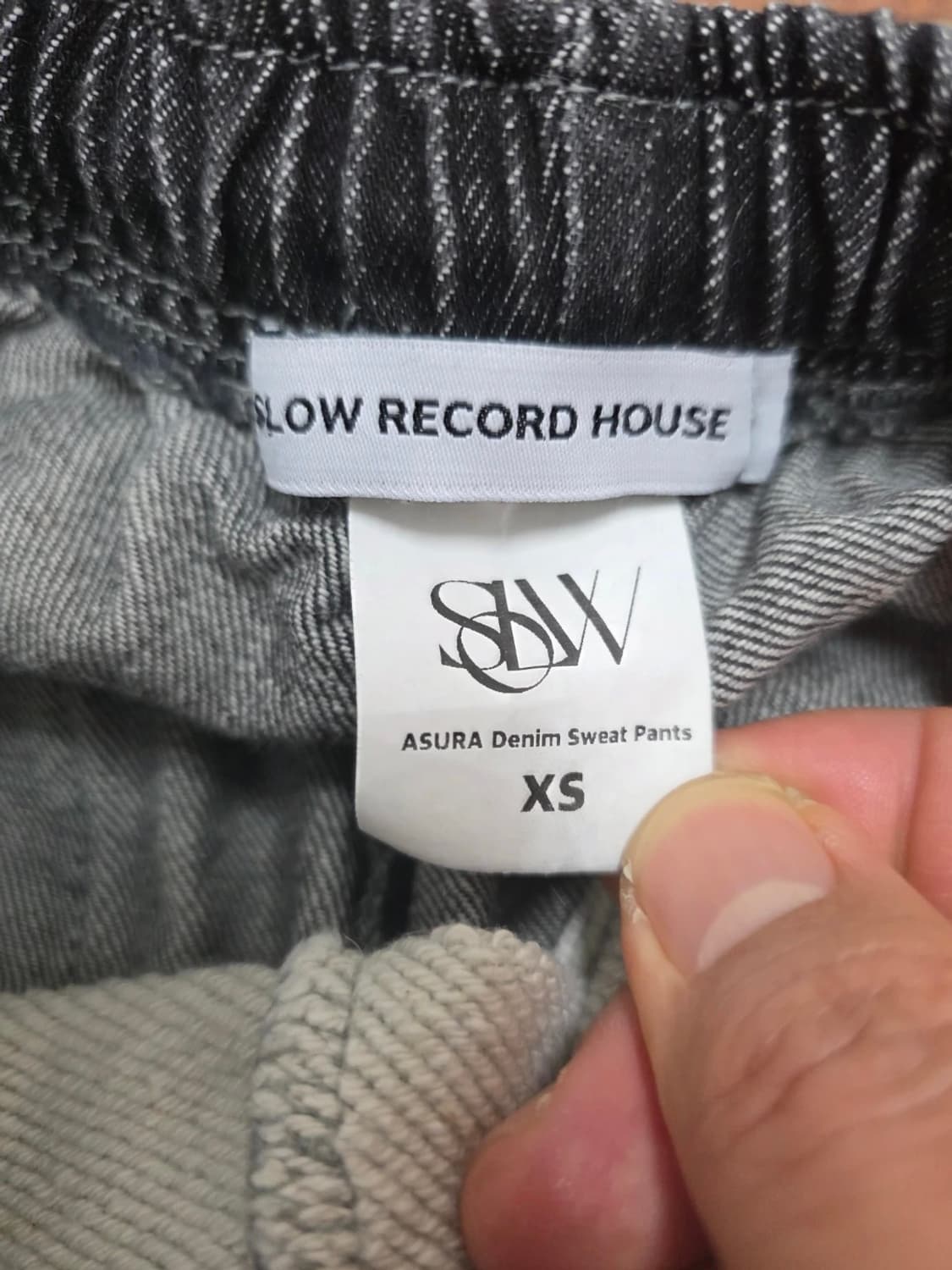 슬로우레코드하우스 아수라 데님 스웻 팬츠 XS 상품이미지9