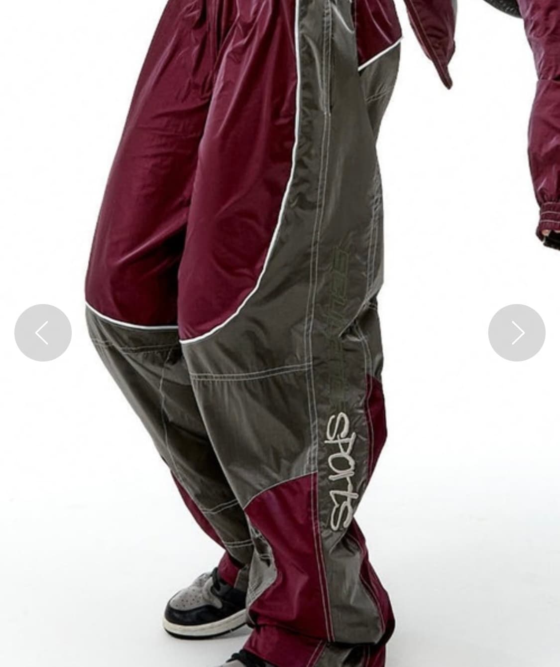 스컬프터 모터 트랙 팬츠 딥레드/차콜 XL 상품이미지9