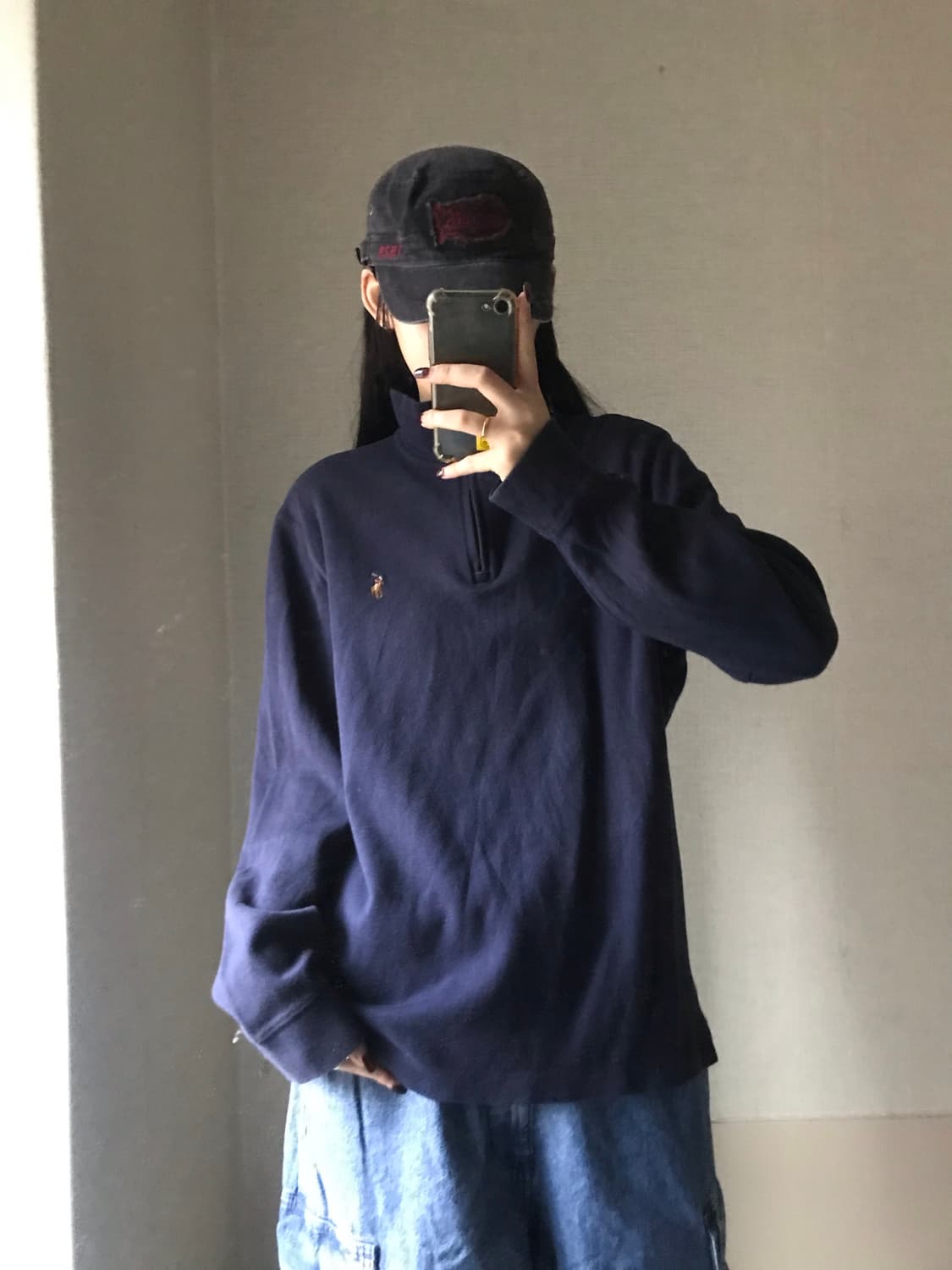 폴로 네이비 멀티포니 반집업 상품이미지1