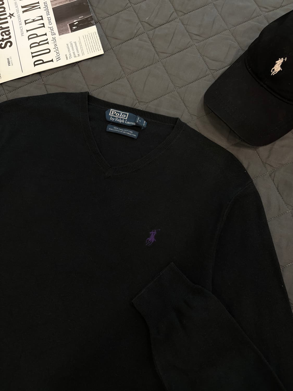 Polo 폴로랄프로렌 V넥 블랙 니트 상품이미지2