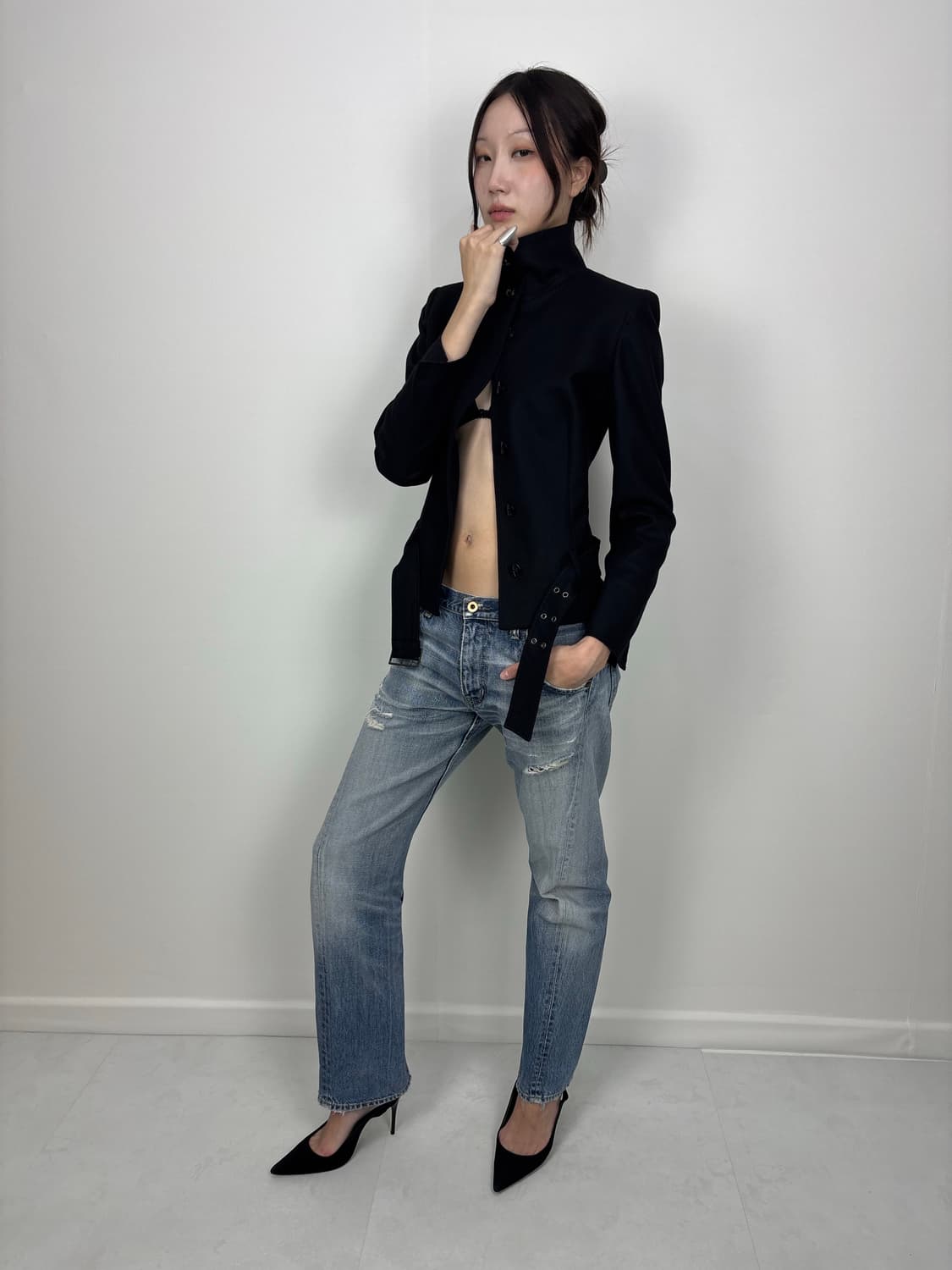 HOOK HIGH NECK WOOL JACKET 상품이미지3