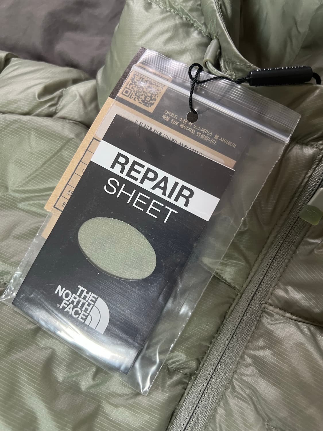 (L) 노스페이스 마티에 경량패딩 라이트 카키 덕다운 새상품 상품이미지5