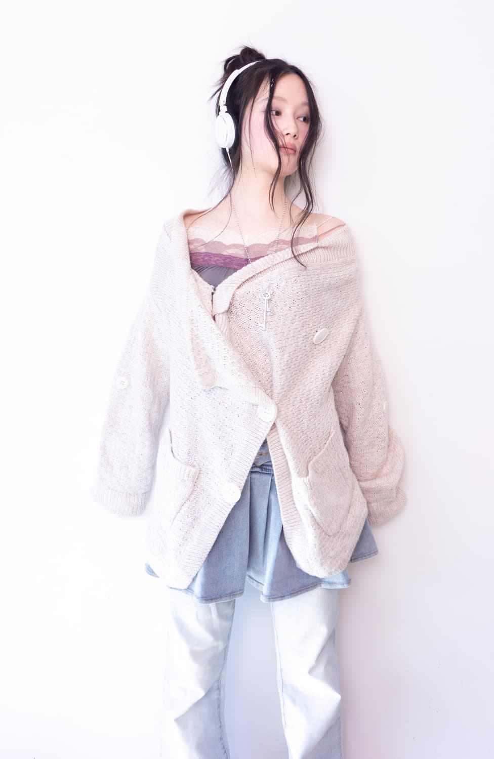 Multi-way button cardigan 상품이미지2