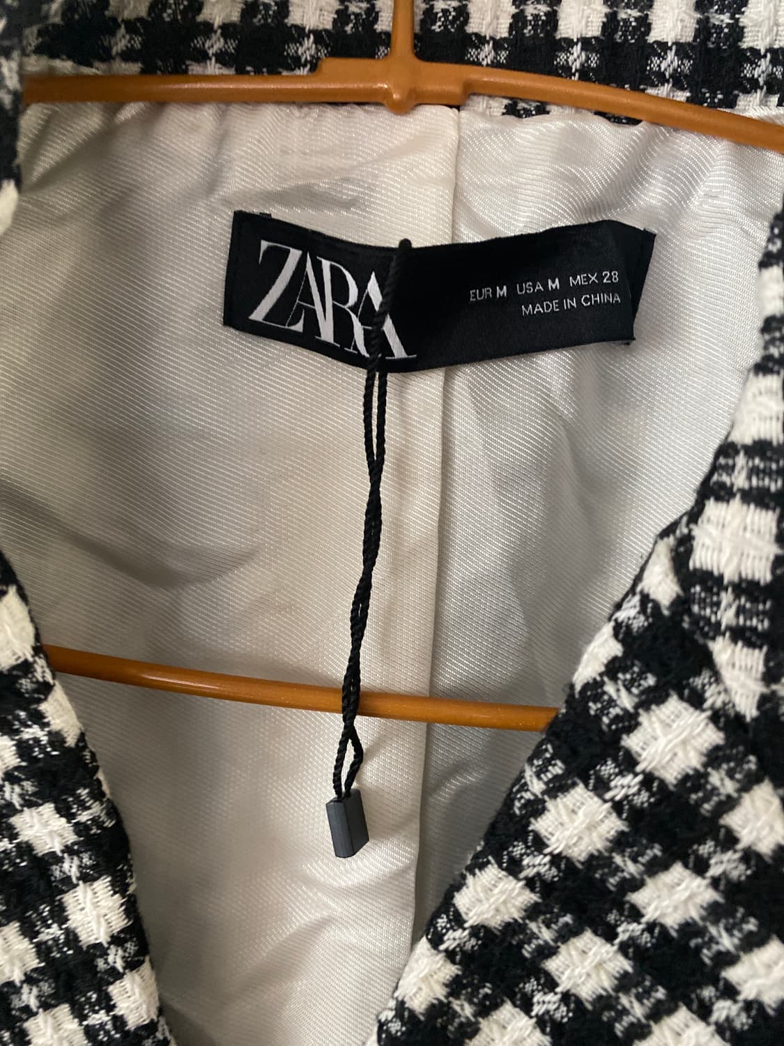 새상품) 자라 체크 트위드 크롭 자켓 상품이미지2