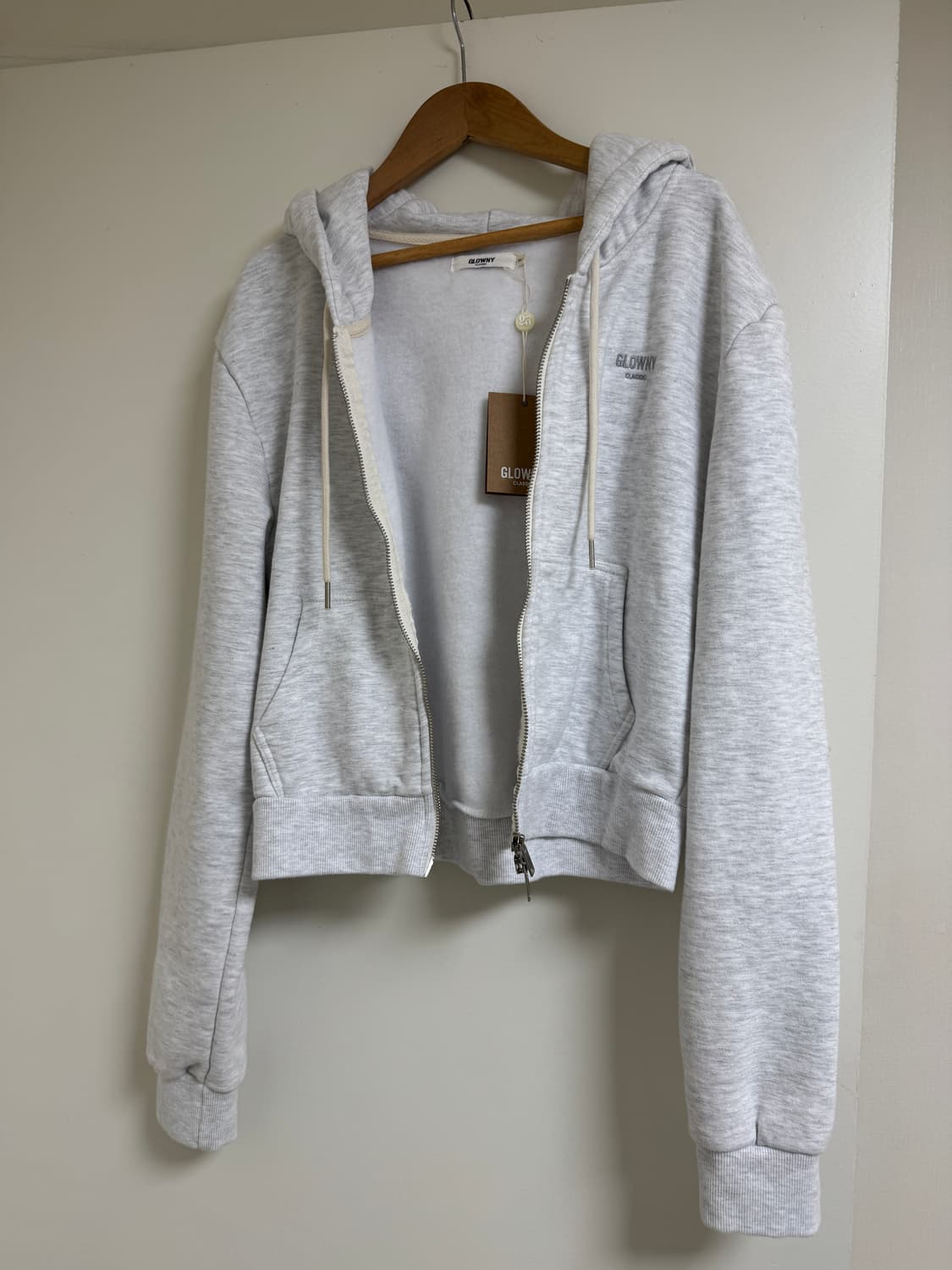 글로니 G CROP ZIP UP (GRAY) 상품이미지2