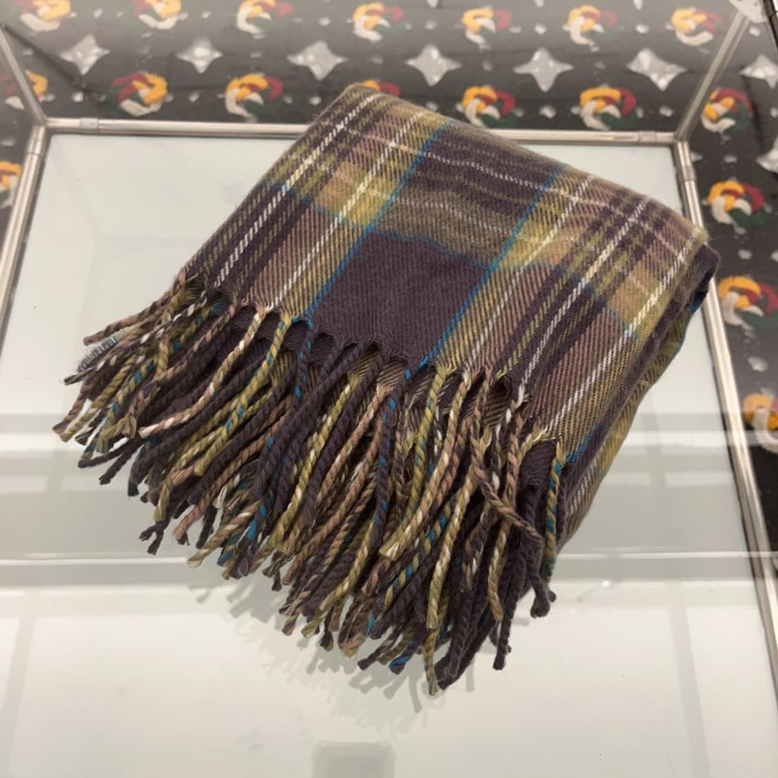 빈티지 모리 폭닥 홀리데이 타탄체크 목도리 C07635 상품이미지3