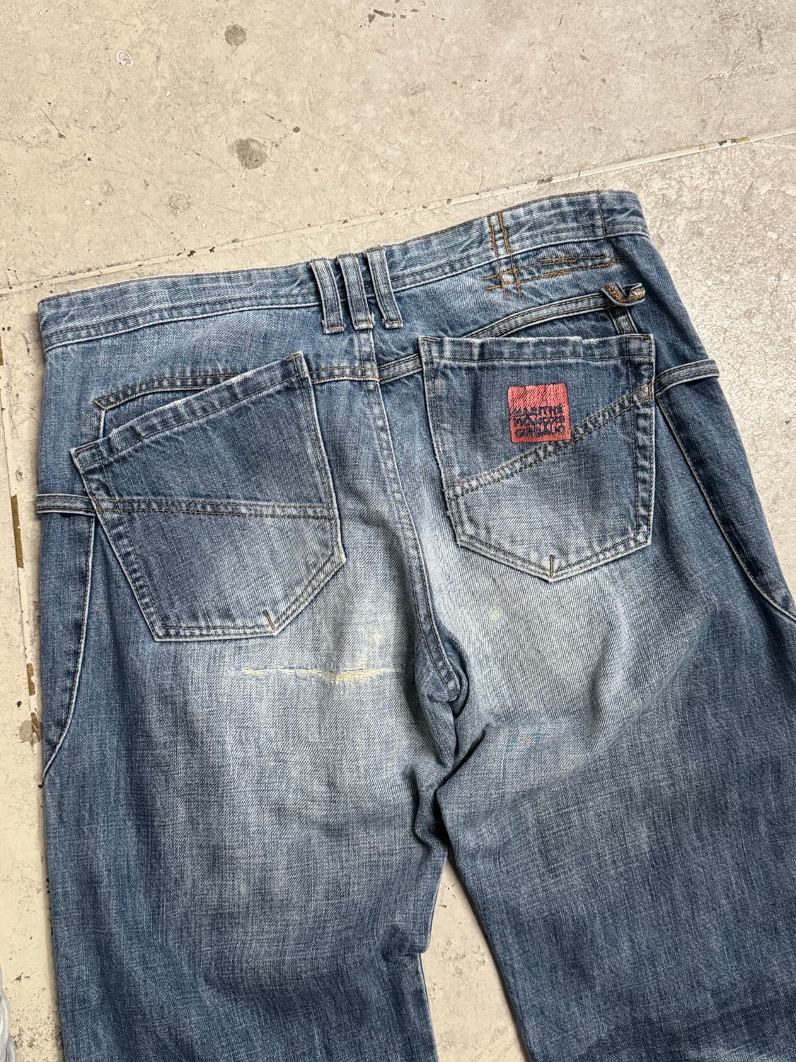 90s 마리떼 프랑소와 저버 데미지 데님 팬츠  상품이미지3