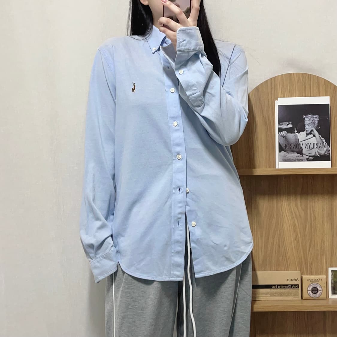 [정품] 폴로 소라 / 멀티포니 면소재 솔리드 셔츠 [ M ] 상품이미지2