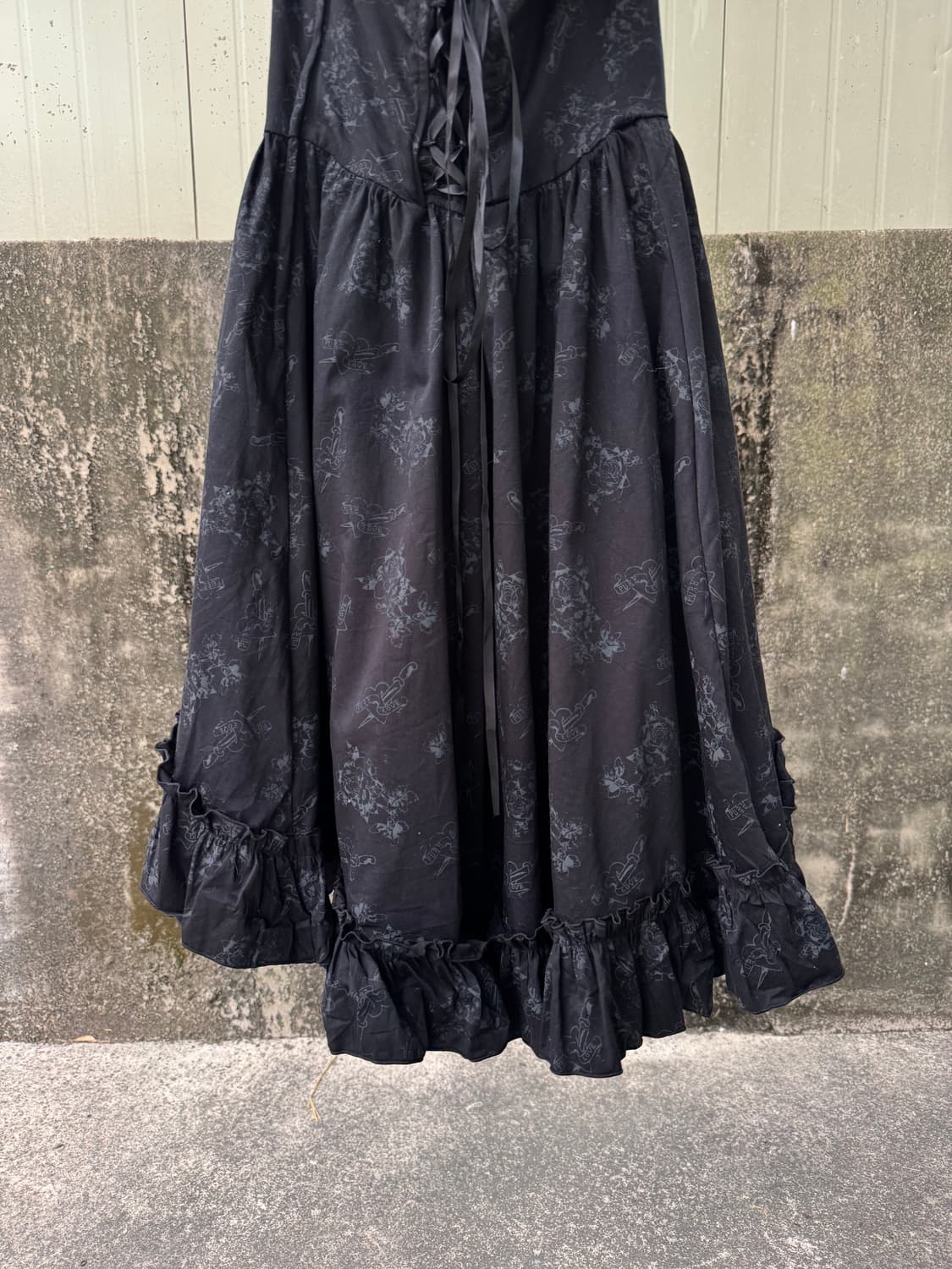 바디라인 홀터넥 프릴 원피스 펑크 고스 갸루 로리타 y2k  상품이미지7