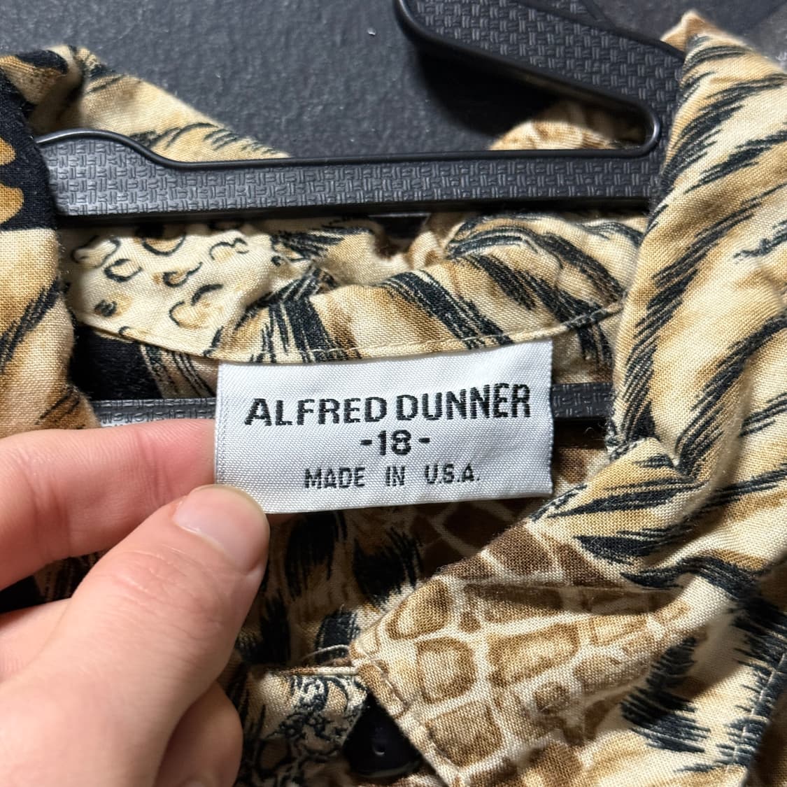 VTG 빈티지 USA 레오파드 애니멀 풀패턴 반팔 셔츠 상품이미지5