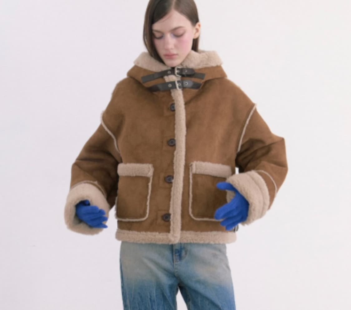 더오유 무스탕 카멜컬러 상품이미지2