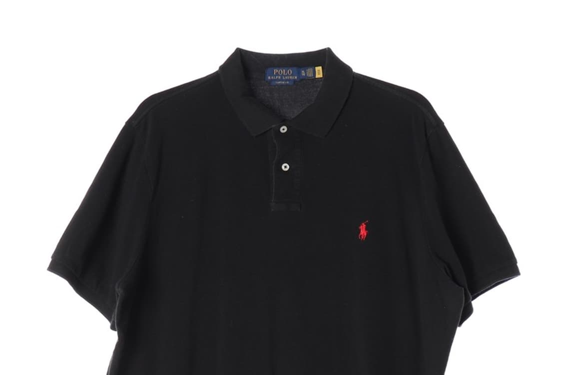 폴로 랄프로렌 블랙 레드포니 카라티 XL 상품이미지3