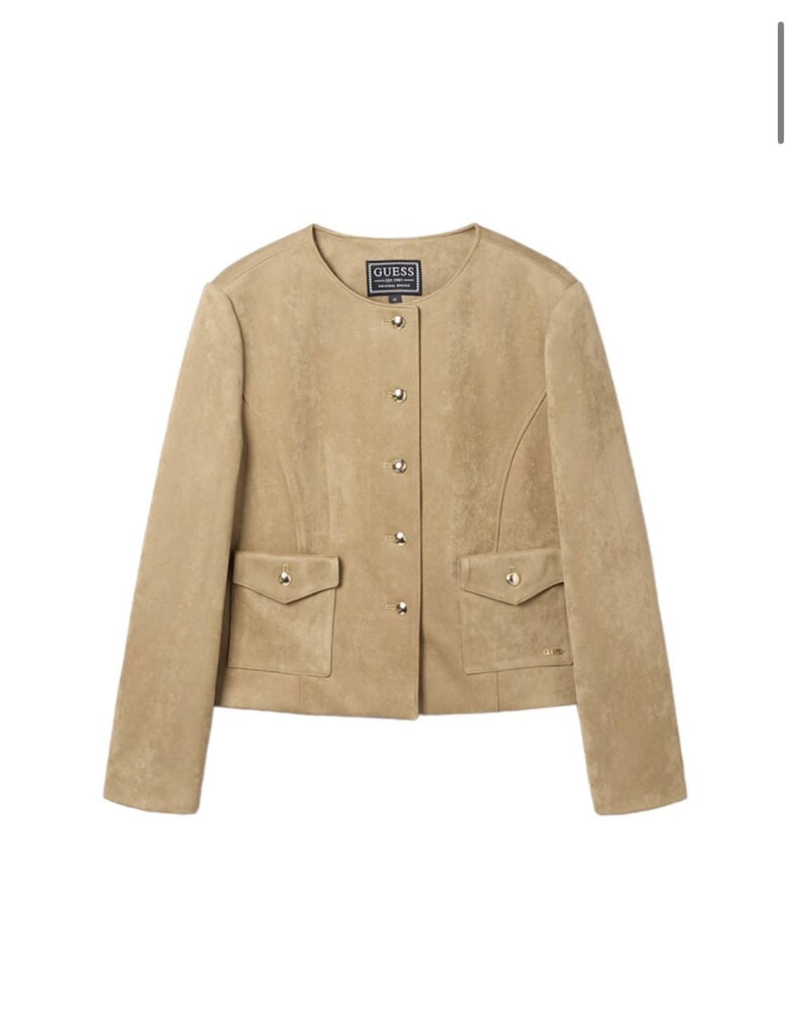 Guess 여성 골드버튼 스웨이드 자켓 상품이미지1