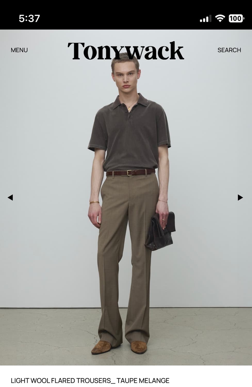 토니웩 Light wool flared trousers 상품이미지1