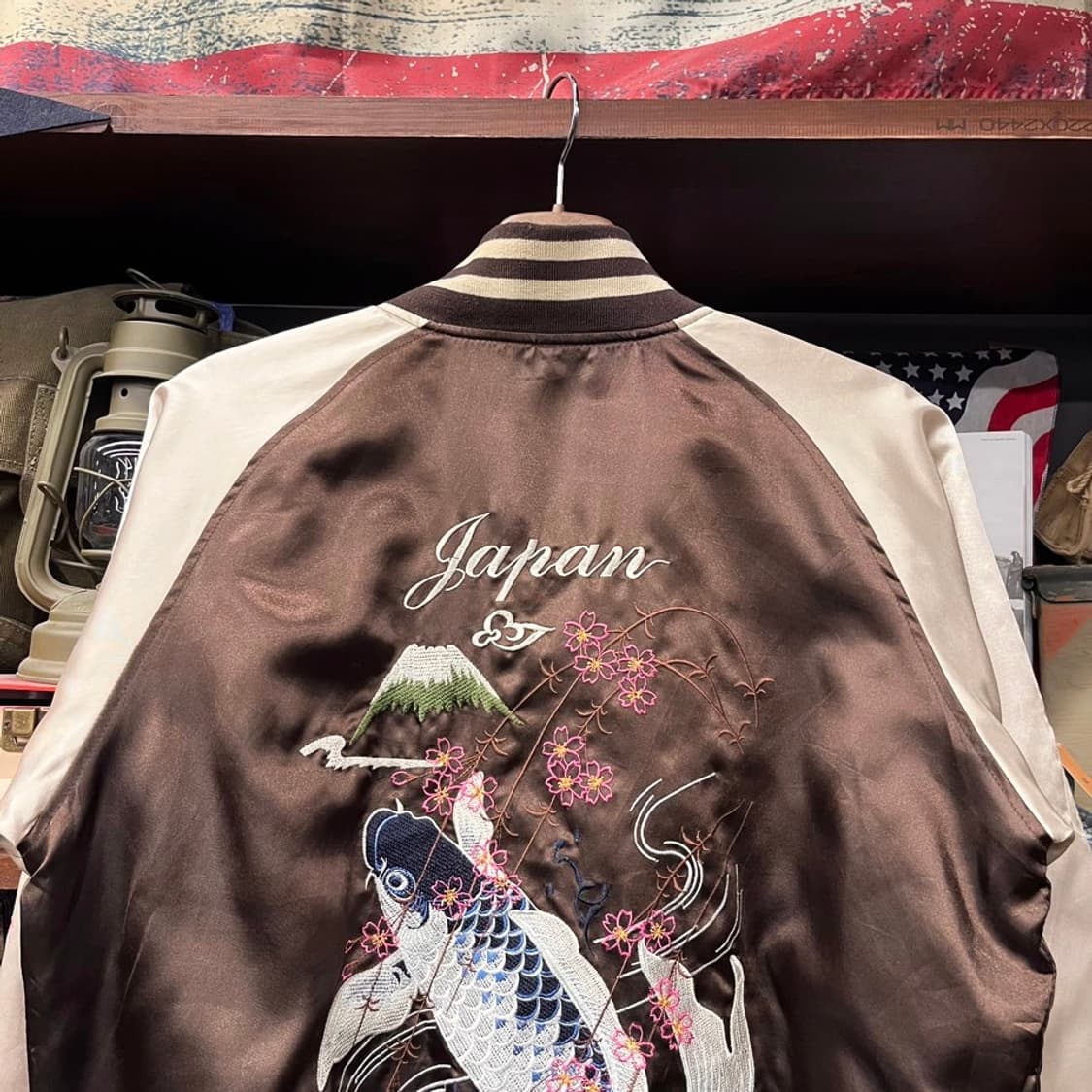 00s JPN 오리엔탈 잉어 자수 빈티지 스카잔 수베니어 자켓 N428 상품이미지4