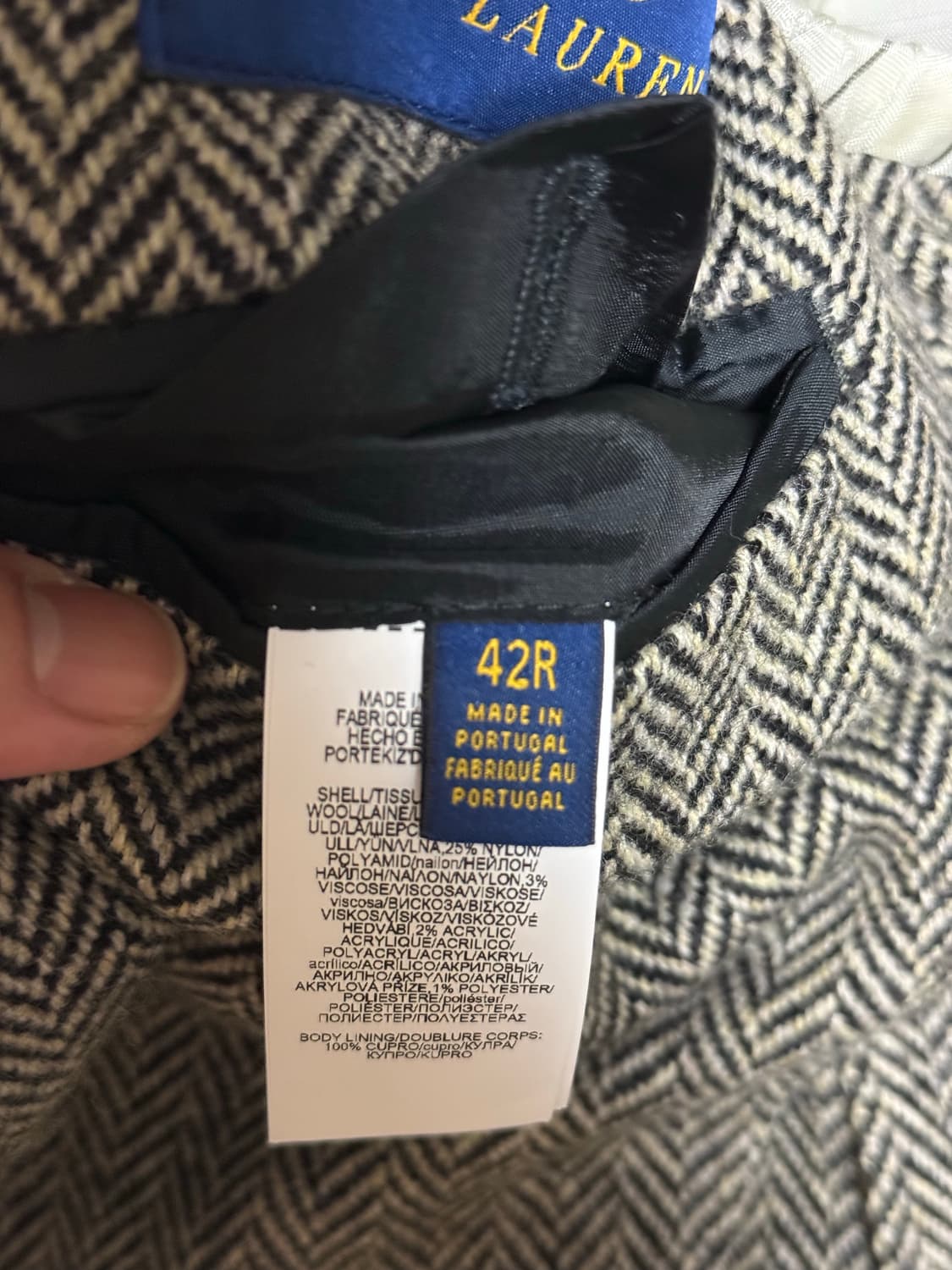 폴로 헤링본 자켓 판매합니다 상품이미지3