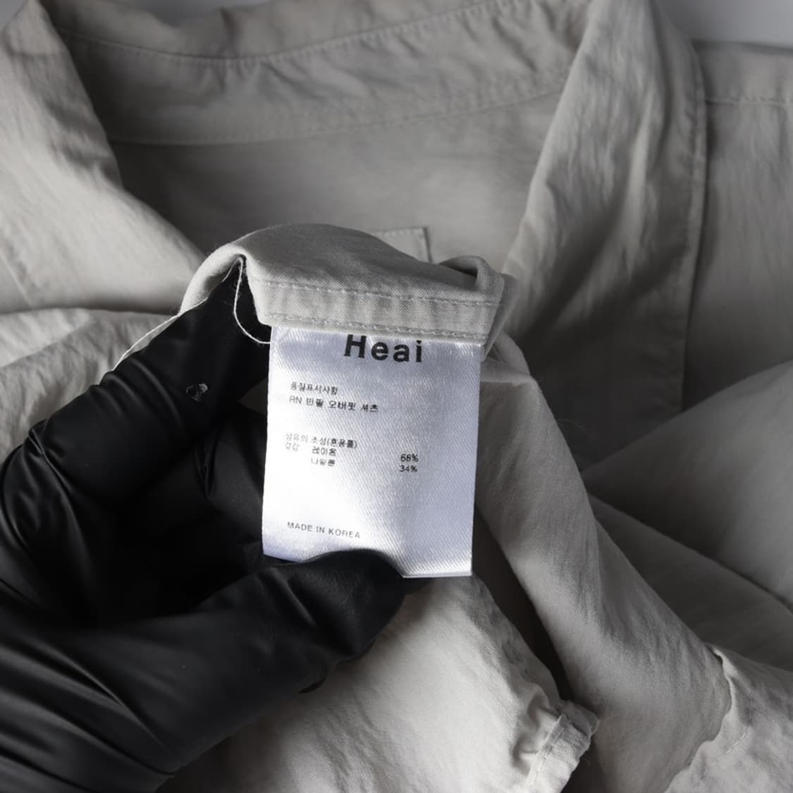 헤이 RN 나일론 혼방 오버핏 반팔 셔츠 F 상품이미지6