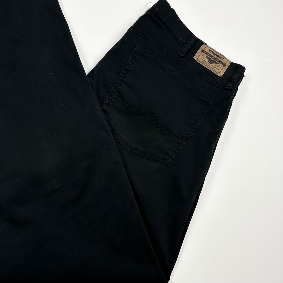 랭글러 스트레이트 흑청 블랙진 데님 팬츠 (36인치) 상품이미지1