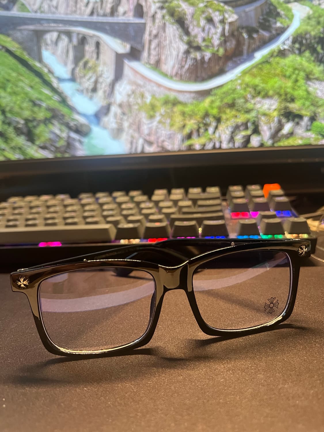 크롬하츠 블랙 뿔테 안경 상품이미지1