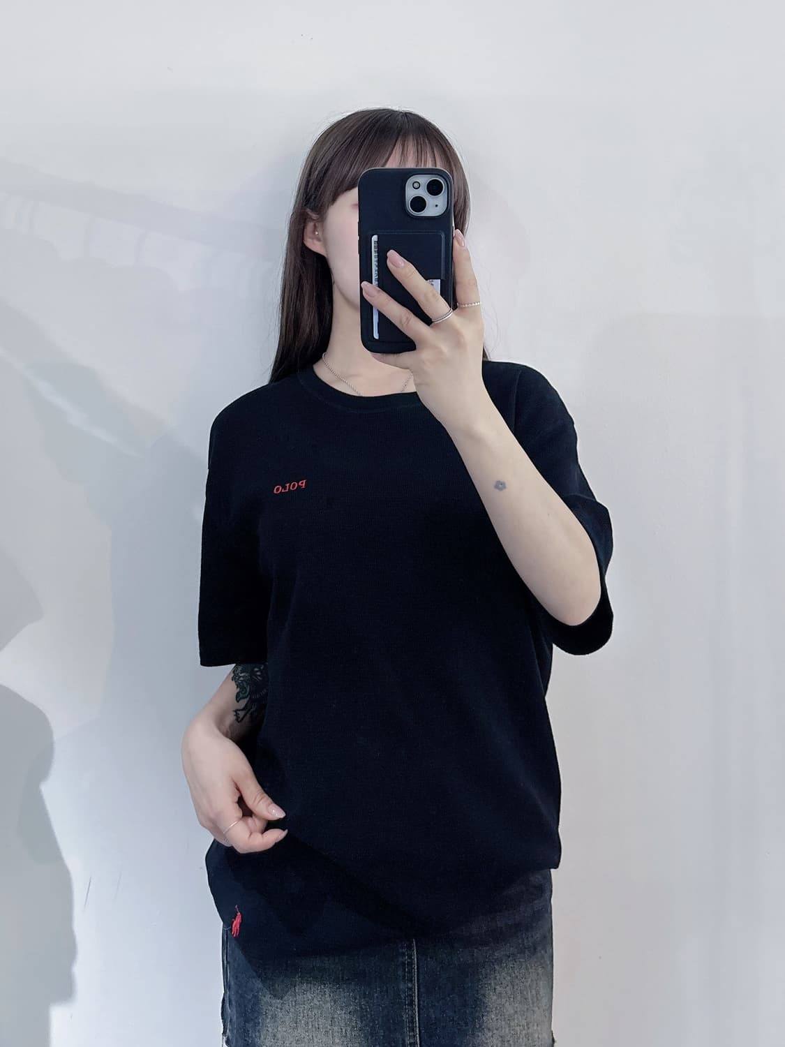 폴로랄프로렌 레드포니 블랙 와플 반팔 상품이미지1