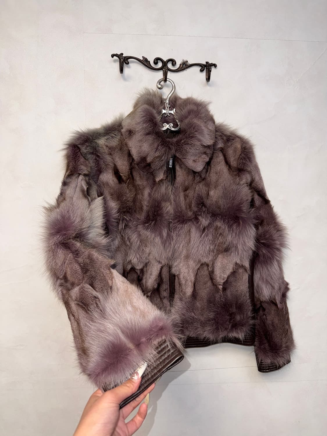 She’s miss lamb skin fox fur jacket  상품이미지2