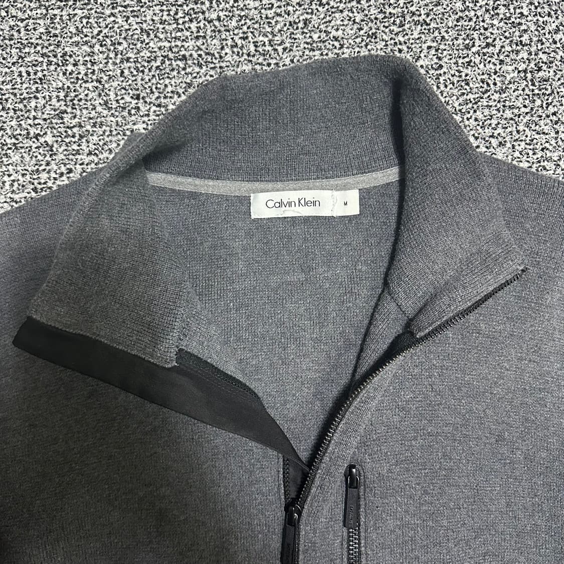 (M) 캘빈클라인 니트 집업 캐주얼 상품이미지3