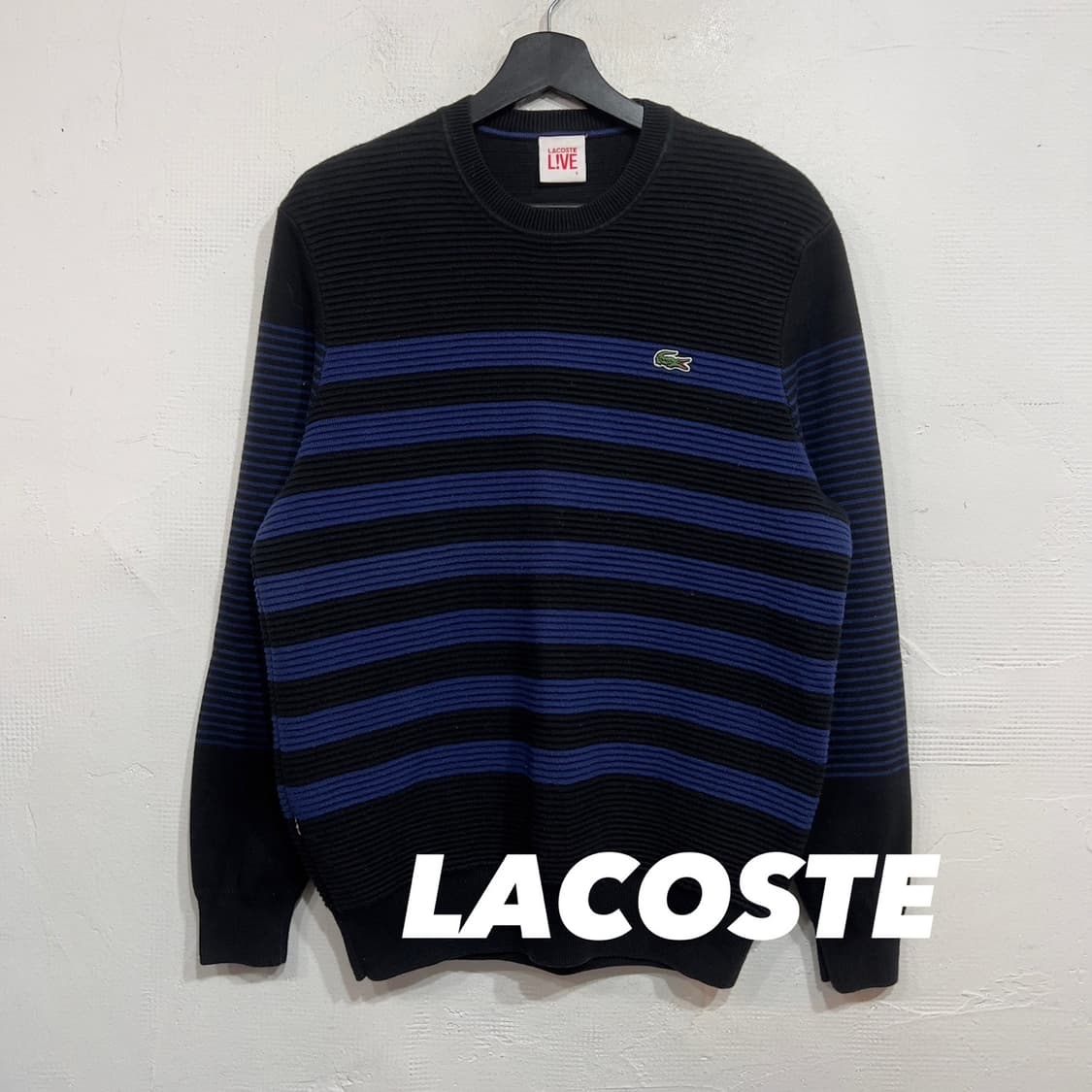 라코스테 라이브 스트라이프 니트 맨투맨 상품이미지1