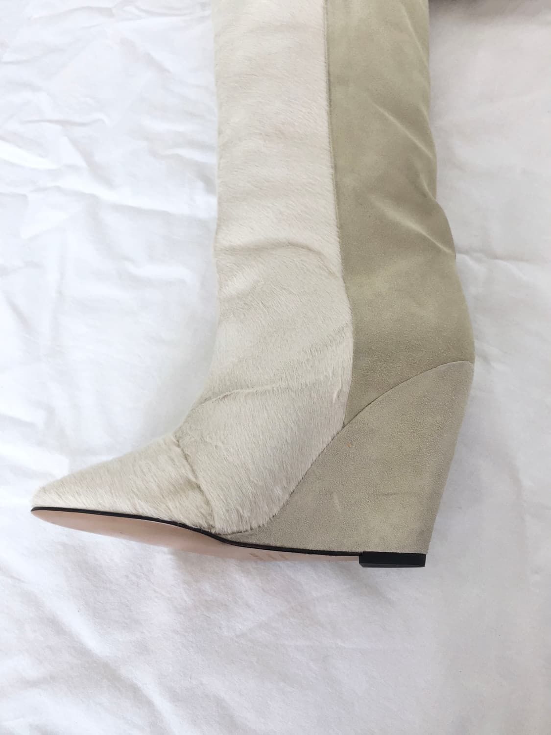 Rare Pony Hair Sheila Wedge Boots 상품이미지5