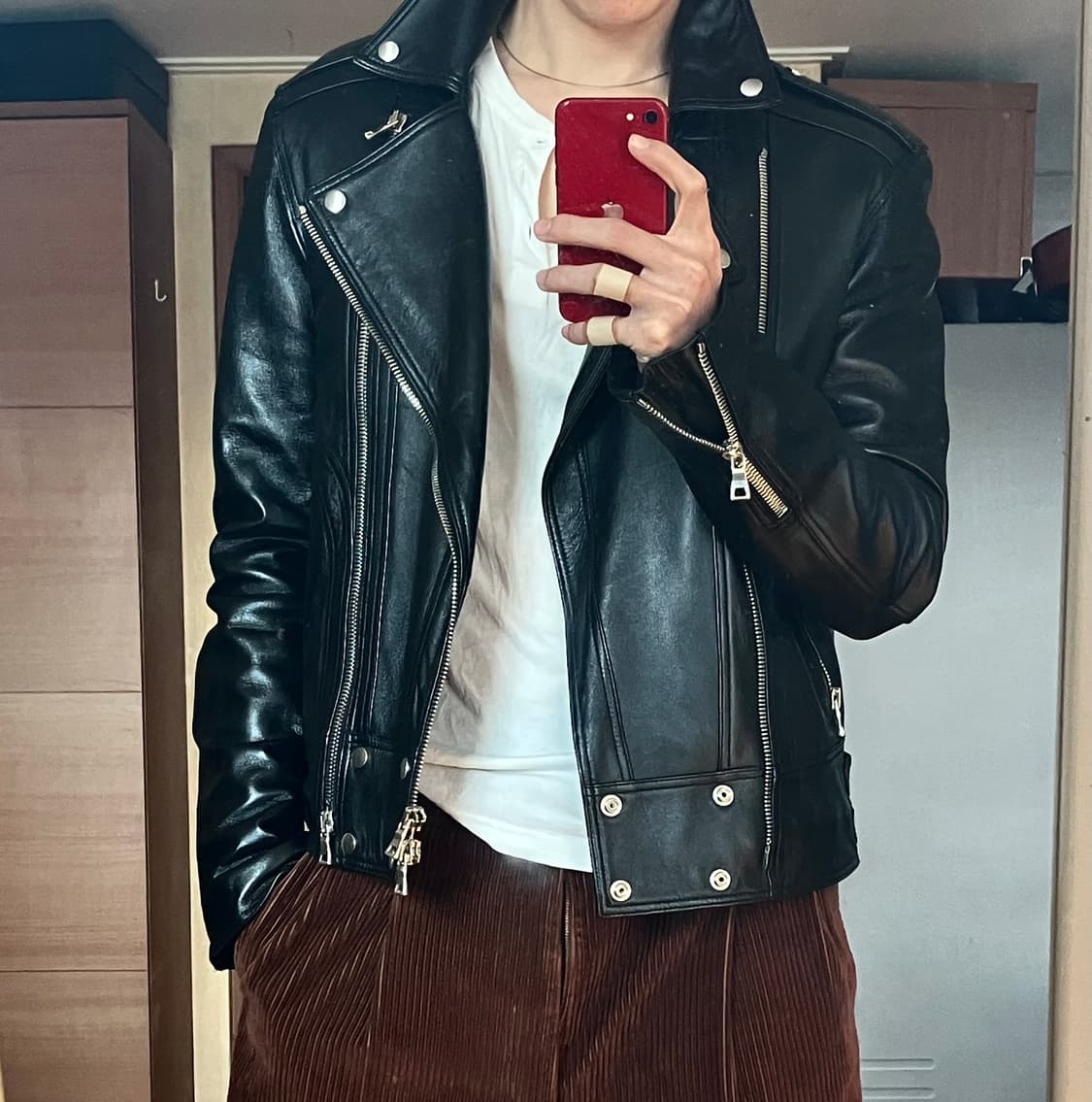 발망 가죽 자켓 상품이미지1