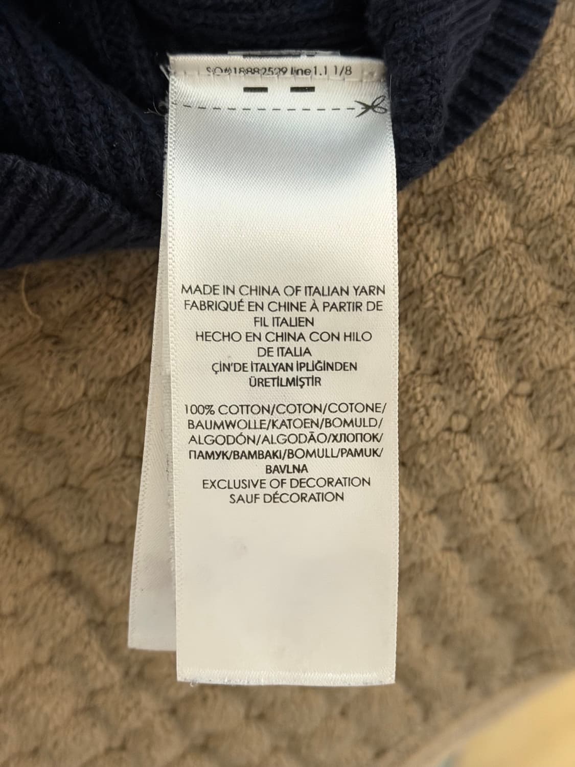 (M)폴로 네이비 니트 풀집업 (새상품급) 상품이미지6