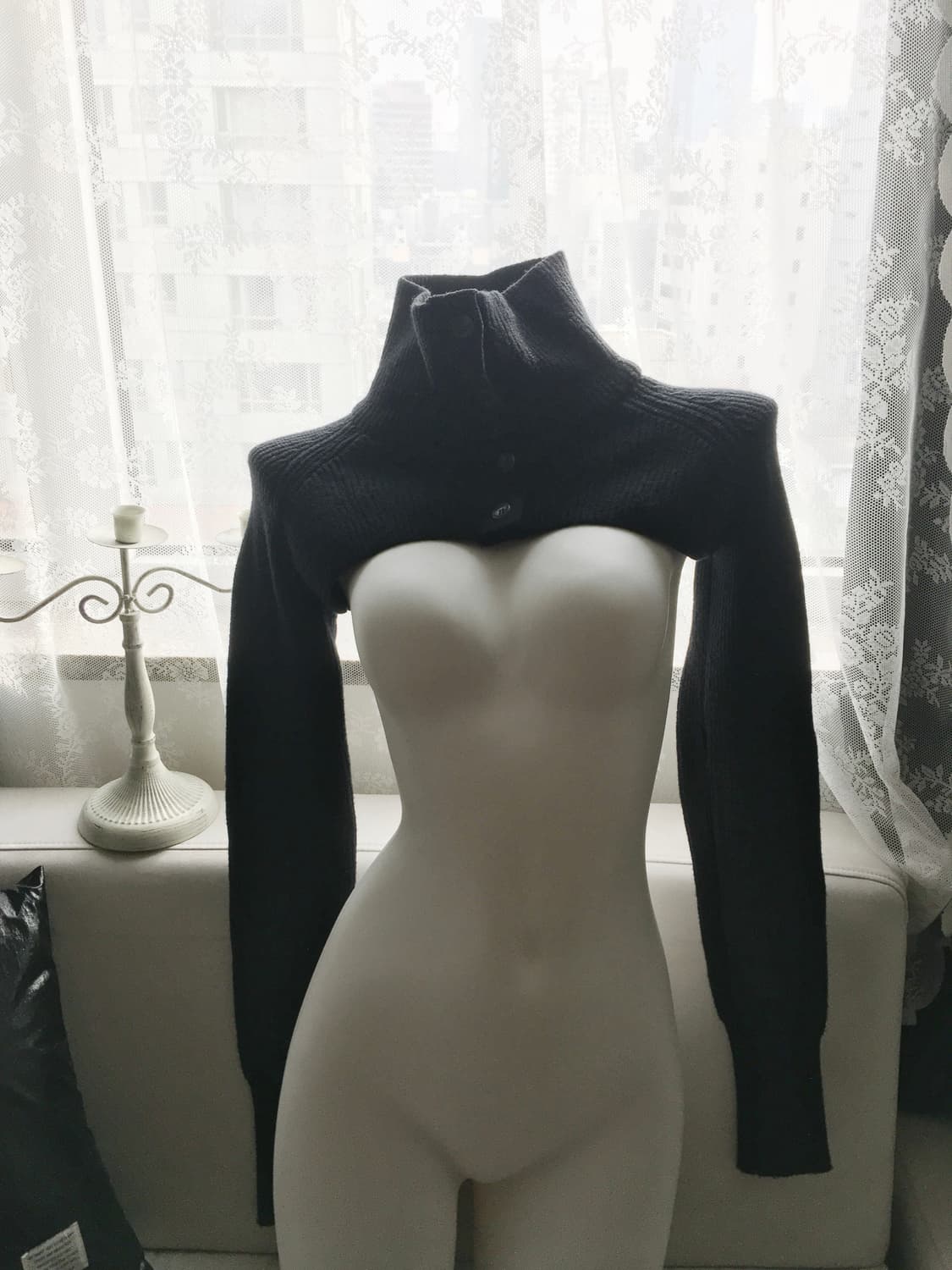 BOHEMSEO HIGH-NECK BOLERO CARDIGAN 상품이미지2