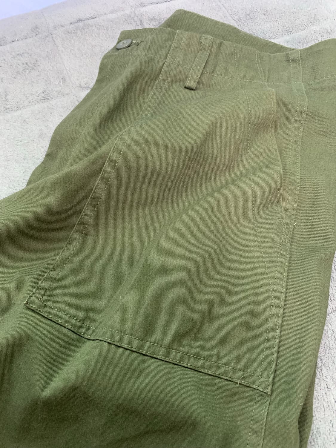 무탠다드 와이드 퍼티그 벌룬팬츠 카키 33 상품이미지6