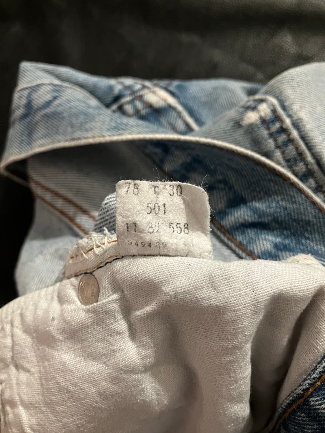 🇺🇸 80s USA 빈티지 리바이스 501 66후기 셀비지 데님팬츠 상품이미지8