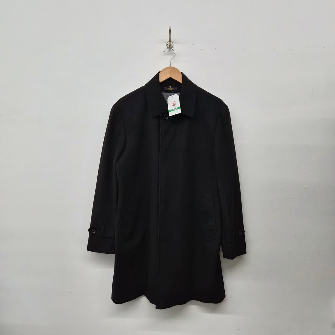 캐시미어 100% 검정색 기본 코트 남성 L 상품이미지1