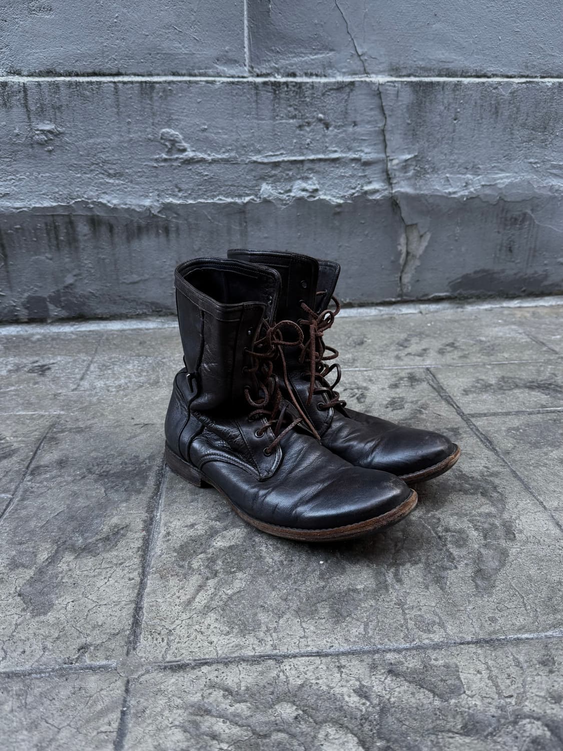 요지야마모토 아카이브 우드솔 레이스업 부츠 상품이미지2