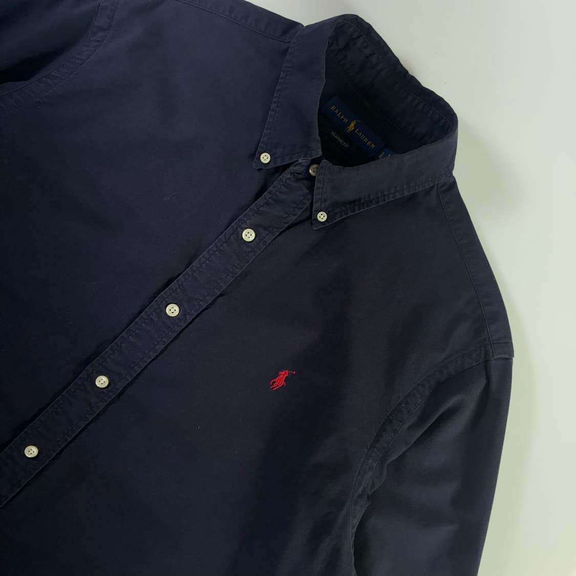 Polo 폴로 랄프로렌 네이비 옥스포드 레드 포니 셔츠-#원윜구매가능   상품이미지3