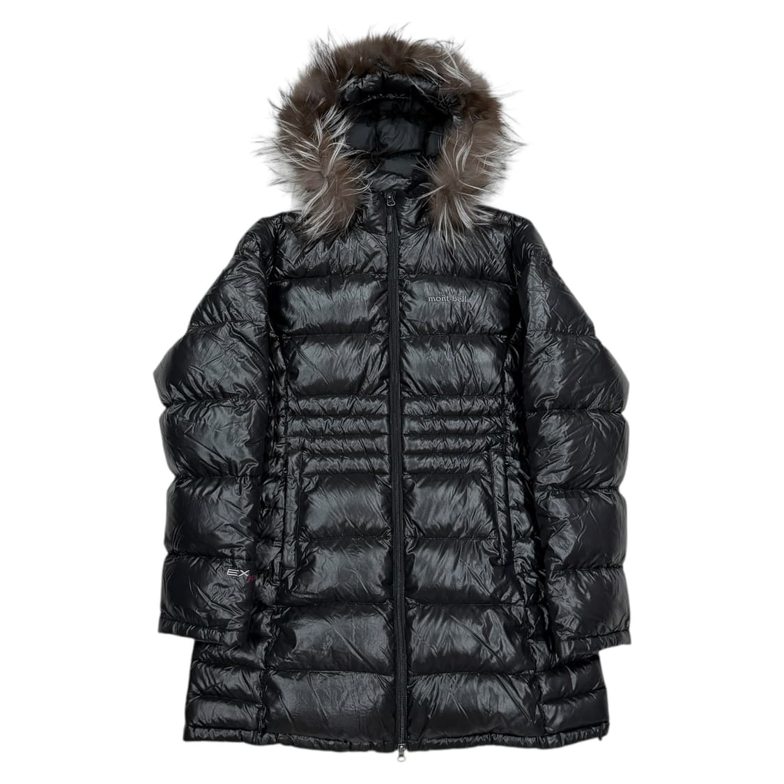 몽벨 여성 900 필파워 하프 구스다운 유광 나일론 패딩 블랙 L 100 상품이미지1