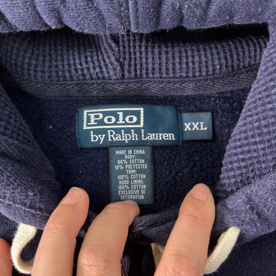 110 폴로랄프로렌 와플 네이비 후드집업 상품이미지3